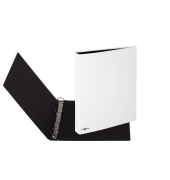 Ringbuch Basic Colours 20605-02, A4 4 Ringe 25mm Ring-Ø Karton, PP-kaschiert weiß