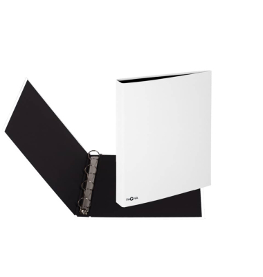 Ringbuch Basic Colours 20605-02, A4 4 Ringe 25mm Ring-Ø Karton, PP-kaschiert weiß