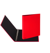 Ringbuch Basic Colours 20605-03, A4 4 Ringe 25mm Ring-Ø Karton, PP-kaschiert rot