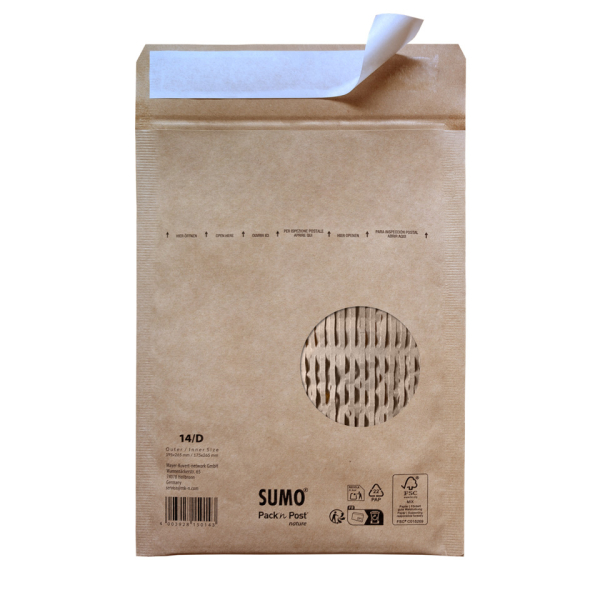 4003928150143 - Papierpolstertaschen Packn Post nature 30134007 innen 175x265mm braun 4003928150143 Sumo