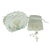 Geschenkset Glas weiß silber