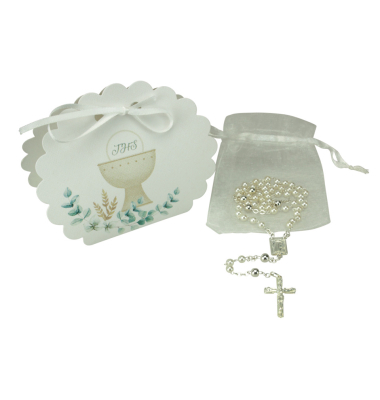 Geschenkset Glas weiß silber