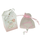 Geschenkset Taufe Bär rosa