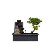 Bonsai Wasserfall-Set Buddha 29cm