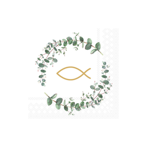 8712159186536 - Motivserviette Kommunion Zweige 33x33cm 8712159186536 20 Stück