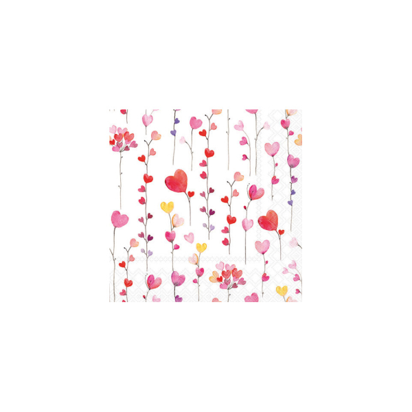 8712159193442 - Motivserviette 25x25cm Herzen Girlande 8712159193442 Ambiente