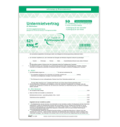 Untermietvertrag f&uuml;r Wohnr&auml;ume A4 SD