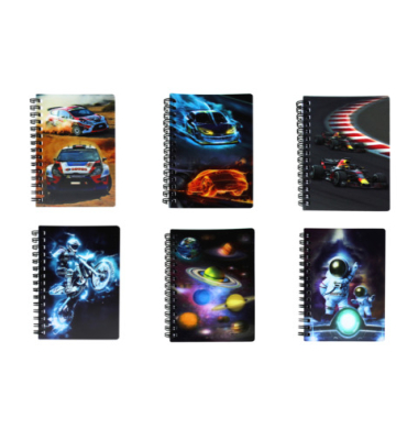 Spiralnotizbuch 9,3x13,5cm Space & Speed