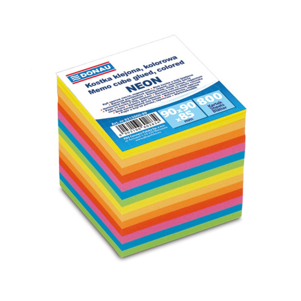 Donau Zettelklotz 8315000-99, neonfarben, 800 Blatt 9003106602834 Donau