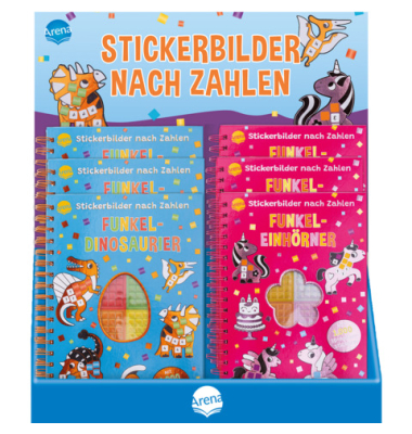 Rätselblock Stickerbilder nach Zahlen