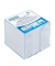 Zettelbox 749001-99, inkl. 750 Notizzettel, transparent/wei&szlig;, Kunststoff