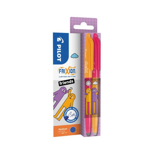 PILOT FriXion Ball Friends Edition Tintenroller Dream Team 0,4 mm, Schreibfarbe: blau, 2 St.