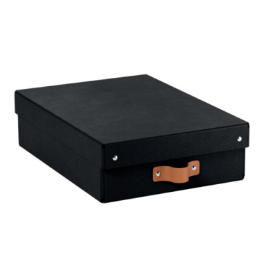 Archivbox 6148-00-95, A4, schwarz, Recyclingkarton