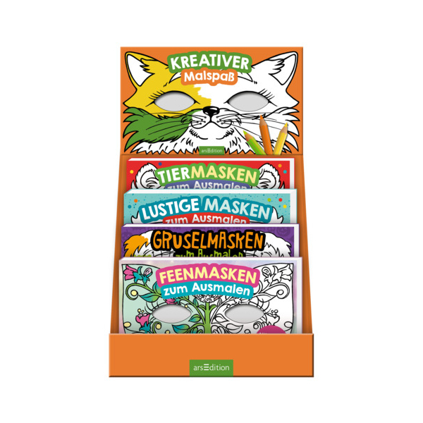 20 Stück Ars Edition Malbuch Masken zum Ausmalen sortiert  Ars Edition