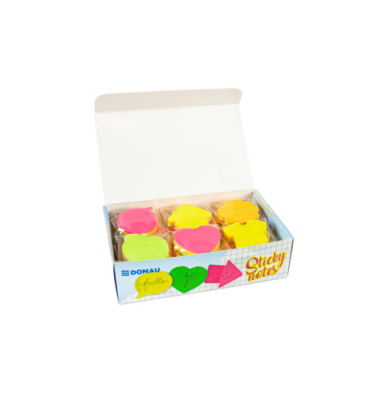 Haftnotizblock Sticky Notes sortiert