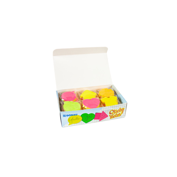 24 Stück Donau Haftnotizen 7580000-99, 45x45mm, farbig sortiert, sortiert 9004546576020 Donau