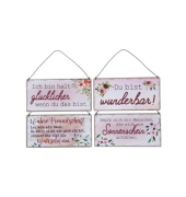 Schild Eisen rosa sortiert