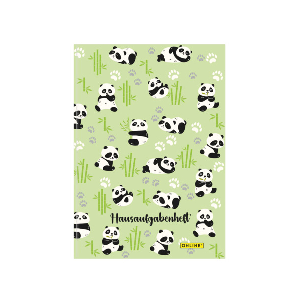 12 Stück Online Hausaufgabenheft 10167/12 KollektionPanda, - / liniert / Wochentage, A5, 70g, grün, 24 Blatt / 48 Seiten 4014421101679 Online