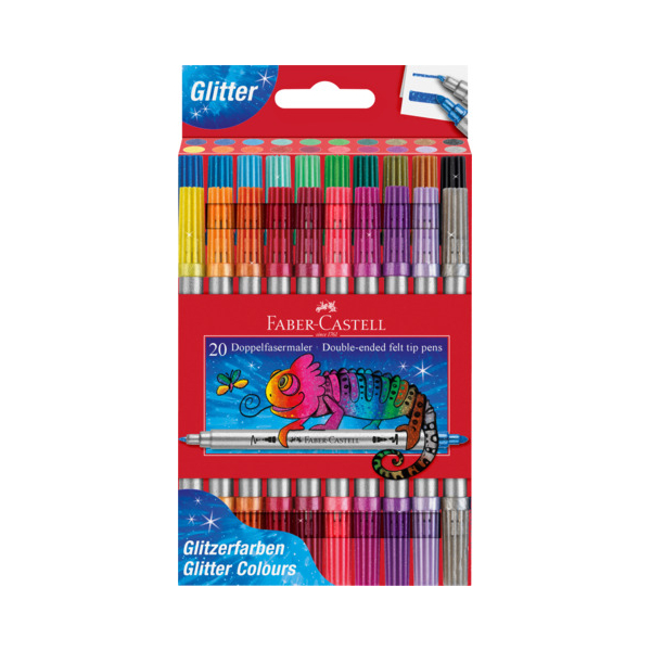 Faber-Castell Faserschreiberetui Duo 20ST Glitzer 4005401511083 Faber-Castell
