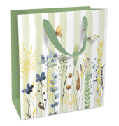 Geschenktasche 1582-26025, allgemein, mit Trageband, Blumenwiese, 18cm x 21cm