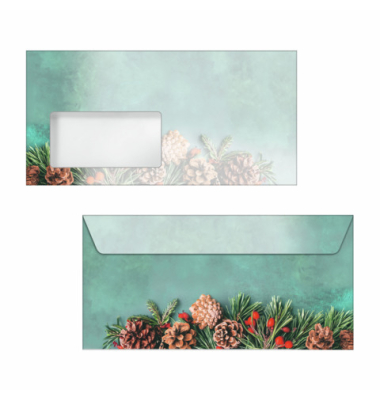 Weihnachtlicher Design Briefhülle DL 50ST