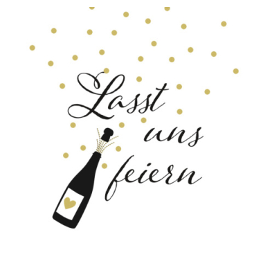 Motivserviette 33x33cm Spruch