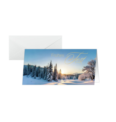 Weihnachtlicher Design Karte 25ST DIN lang