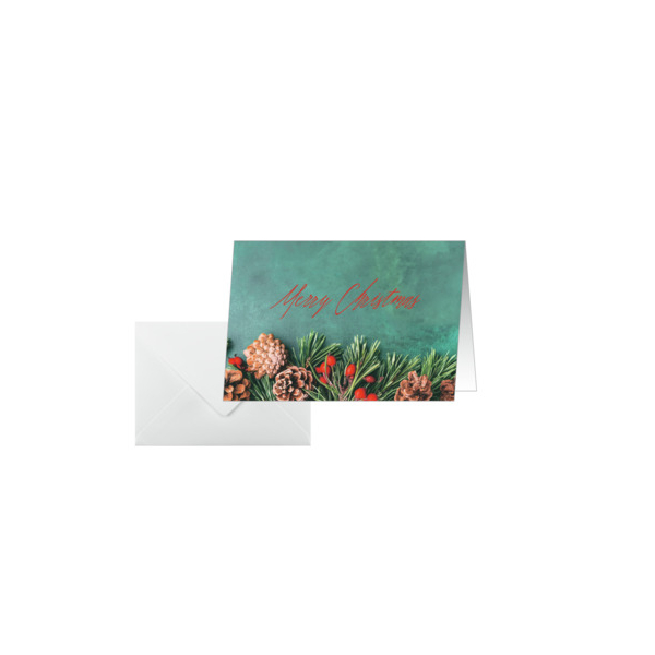 Sigel Weihnachtlicher Design Karte 25ST Green Christmas 4004360769658 Sigel