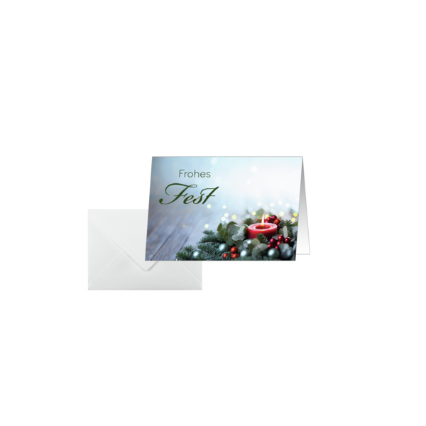 Sigel Weihnachtskarte A6 250g 25+25 Stück Candlelight Cheer