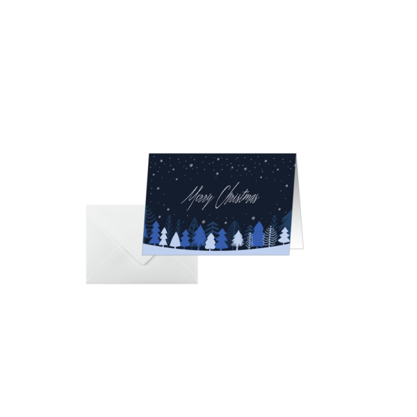 Sigel Weihnachtskarte A6 250g 25+25 Stück Snowflake Serenity