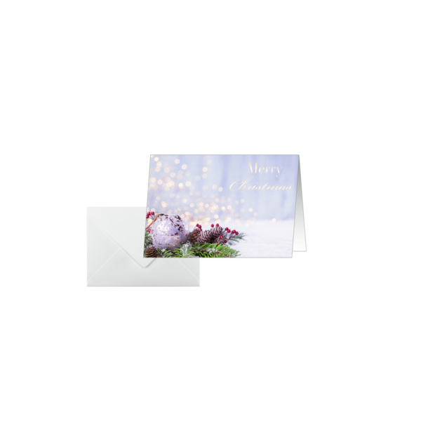 Sigel Weihnachtskarte A6 250g 25+25 Stück Charmful Christmas
