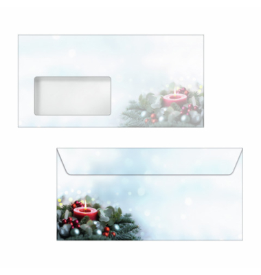 Weihnachtlicher Design Kuvert 50ST Candlelight