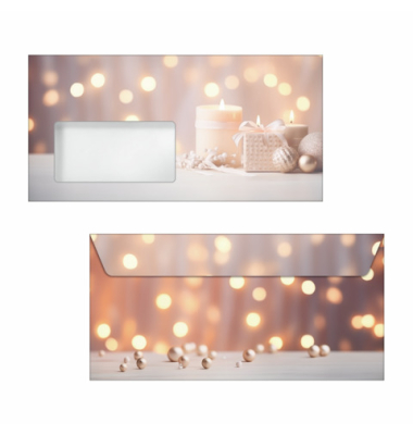 Weihnachtlicher Design Kuvert 50ST Golden Glow