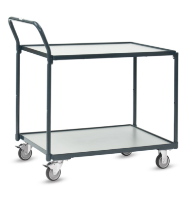 Tischwagen 2 B&ouml;den grau