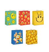 Geschenktasche 9975-2401-M, allgemein, mit Tragekordel / Geschenkanh&auml;nger, Smiley sortiert, 18cm x 23cm