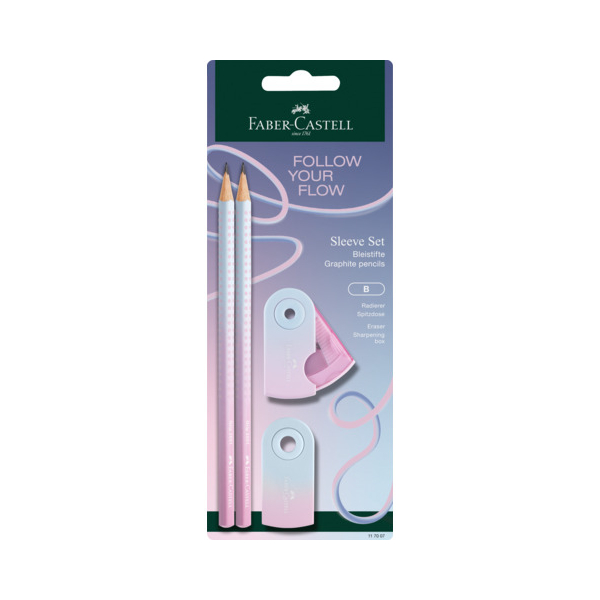 5 Stück Faber-Castell Schreibset 4-tlg. B Grip blushing sky 4005401170075 Faber-Castell
