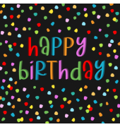 Motivserviette 33x33cm Geburtstag