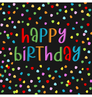 Motivserviette 33x33cm Geburtstag