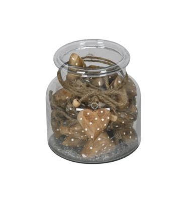 Behang Herz braunweiß