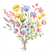 Motivservietten Atelier 1211-26021 / Blumenstrau&szlig;, 3-lagig, 33x33cm