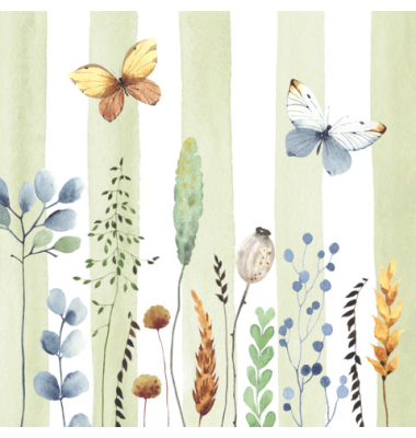 Motivservietten Atelier 1209-26025 / Blumenwiese, 3-lagig, 25x25cm