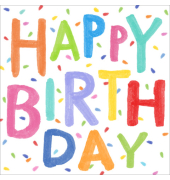 Motivserviette 25x25cm Geburtstag