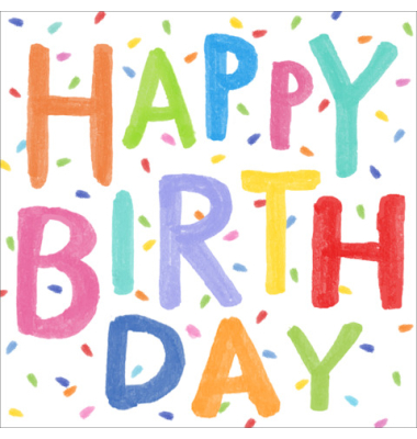 Motivserviette 25x25cm Geburtstag