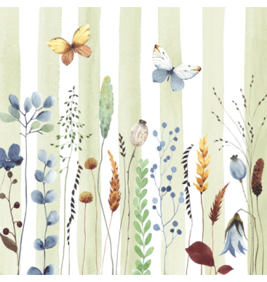 Motivservietten Atelier 1211-26025 / Blumenwiese, 3-lagig, 33x33cm
