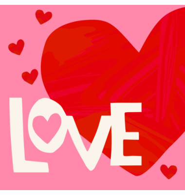 Motivserviette 33x33cm Liebe