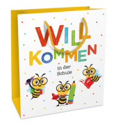 Geschenktragetasche Schulanfang Bienen