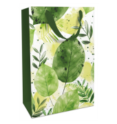 Geschenktragetasche Bl&auml;tter gr&uuml;n
