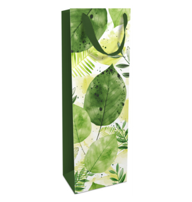 Flaschentragetasche Blätter grün