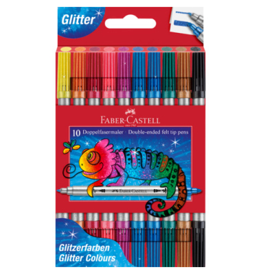 Faserschreiberetui Duo 10ST Glitzer