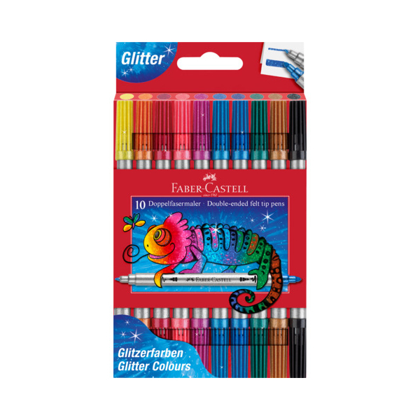 Faber-Castell Faserschreiberetui Duo 10ST Glitzer 4005401511076 Faber-Castell